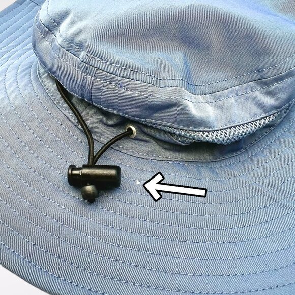 Panama Jack Blue Wide Brim Sun Hat Outdoor Boonie Hat with Chin Strap - Picture 7 of 8